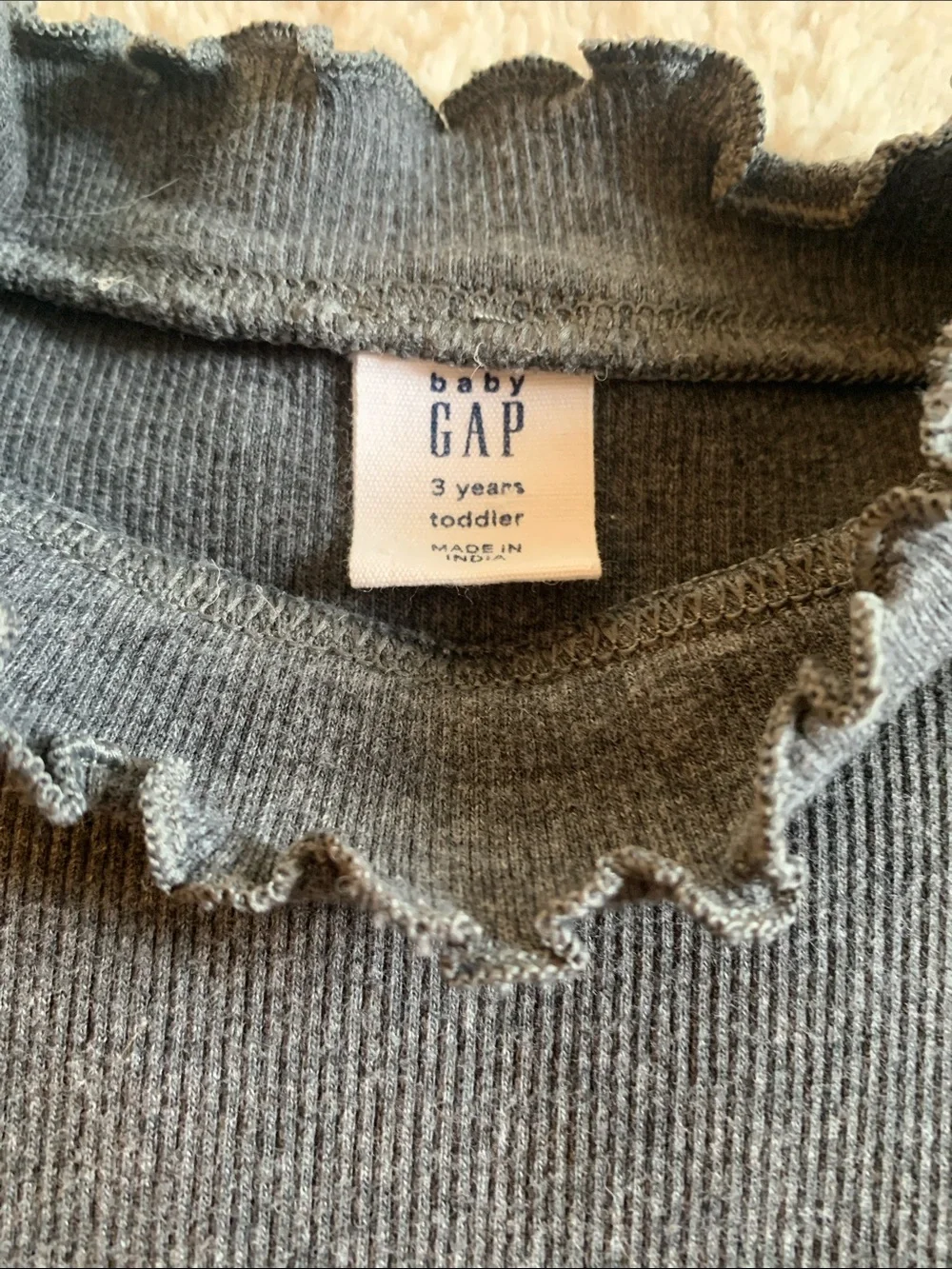 Gap Gray Tulle Stars Dress 3 Long Sleeves EUC